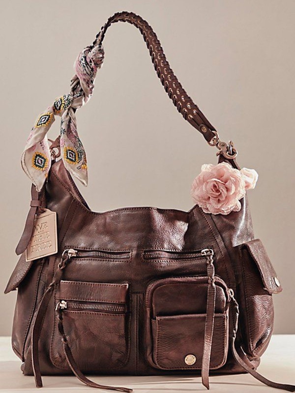 We The Free Ledger Leather Bag One Size